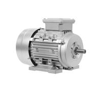 Moteur électrique triphasé moteur asynchrone 0,55 kW, 230 V, 400 V, pour applications industrielles, 1395 tr/min, vitesse de rotation pour machines minières et textiles (argent, 14 mm)
