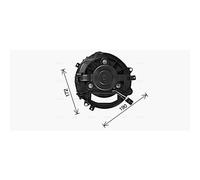 Moteur électrique, ventilateur d'habitacle AVA COOLING AI8445