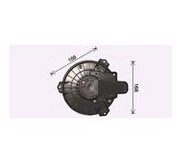 Moteur électrique, ventilateur d'habitacle AVA COOLING TO8751