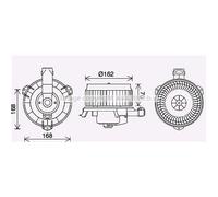 Moteur Électrique Ventilateur Intérieur Plastique pour Toyota Land