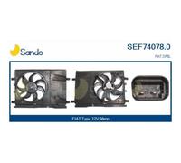 Moteur Électrique Ventilateur Pour Radiateurs Sando SEF74078.0 pour Fiat