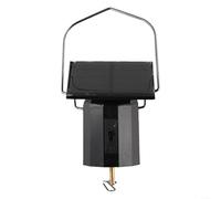 Moteur éolien à suspendre à énergie solaire - Pas besoin de batterie avec interrupteur rotatif et marche/arrêt automatique, design crochet/clip pour carillon éolien et décoration de jardin (noir)