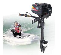 Moteur hors-bord 2 temps 3,6 CV semi-refroidi par air et semi-refroidi à l'eau pour bateaux gonflables et bateaux de pêche