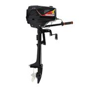 Moteur hors-bord 2 temps 55 cc 3,6 CV à essence avec CDI et refroidissement, arbre court, moteur de bateau pneumatique pour bateau à moteur, pêche, petit bateau de pêche, kit d'outils inclus