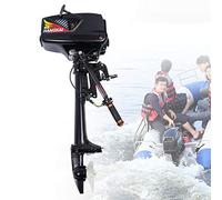 Moteur hors-bord 3,6 CV - Moteur à essence 2 temps - Système de refroidissement à eau - Options de puissance pour bateaux gonflables, bateaux de pêche, bateaux à voiliers et petits yachts