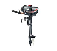 Moteur hors-bord 49 cc 2 temps, moteur hors-bord de bateau pneumatique, moteur à essence à tige courte avec kit d'outils, entonnoir et cordon de traction de rechange pour bateaux de pêche, kayaks