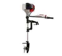 Moteur hors-bord à essence 1,7 kW 2 temps 52 cc avec support, entonnoir, bouteille mélangeuse, moteur à essence 8500 tr/min, bateau pour bateaux jusqu'à 2,7 m de long, poids 100 kg ou moins