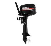 Moteur hors-bord Hangkai 18HP, refroidissement par eau du moteur de bateau de pêche robuste 2 temps avec système d'allumage CDI, 4500-5500 tr/min (arbre court) (Arbre court 4 temps 6,5 HP)