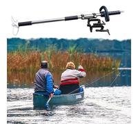 Moteur Hors Bord Hélice de Forage Orientable pour Étang Et Lac, Propulseur de Secours Léger en Métal avec Pince/Support, Hélice de Forage pour Moteur Hors-bord(With Clamp,L-125cm(49 1/4"))