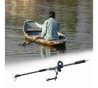 Moteur Hors Bord Hélice de Forage pour Canoë avec Pince/Support, Kit de Moteur Électrique Sous-marin Portable, Hélice de Secours à Pagaie de 100/125 cm de Long(With Bracket,L-125cm(49 1/4"))