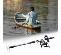 Moteur Hors Bord Hélice de Forage pour Canoë avec Pince/Support, Kit de Moteur Électrique Sous-marin Portable, Hélice de Secours à Pagaie de 100/125 cm de Long(With Clamp,L-100cm(39 3/8"))