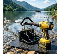 Moteur Hors Bord Hélice Portable en Aluminium Alimentée par Perceuse, Propulseur de Moteur Trolling Sous-Marin pour Kayak pour Lac et Étang, Moteur Hors-Bord(Length 1m/3.3ft)