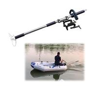 Moteur Hors Bord Kit D'hélice de Secours pour Moteur à Pagaie/Perceuse, Hélice pour Kayak, Float Tube, Bateau, Perceuse Sans Fil, Moteur Électrique Léger en Métal(With Clamp,L-100cm(39 3/8"))