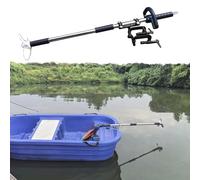 Moteur Hors Bord Radeau, Canoë, Kayak, Perceuse, Hélice, Secours, Perceuse Sans Fil, Kit de Montage D'hélice Léger, Moteur Électrique Portatif pour Petit Bateau(With Clamp,L-100cm(39 3/8"))