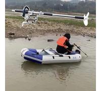Moteur Hors Bord Radeau Pneumatique à Moteur Électrique Portatif avec Pince, Direction de Moteur Électrique, Hélice de Bateau pour Perceuse, Propulseur de Canoë(Length 1m/3.3ft)