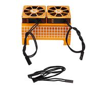 MOTEUR HOSEONFN RC, Éventail de chaleur du ventilateur de refroidissement double, alliage d'aluminium, 5 à 7,4 V, pour 1/5 RC Accessoires Le titre a un total de 73 caractères, (Or)