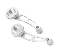 Moteur Lève-vitre électrique Kit De 2 Poignées Manivelle Universelles En Aluminium Pour Fenêtre Poignée Porte Manuelle Lève-vitre(Argent)