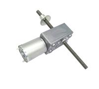 Moteur micro électrique à arbre long 12 V CC 6 V Arbre fileté Double arbre for pièces de bricolage JGB37-370S avec bride personnalisée(Package B,6v20rpm)