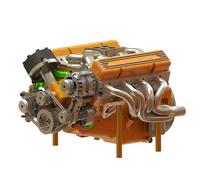 Moteur modèle - Réplique mécanique du moteur, outil de passe-temps éducatif | Mécanisme de projet de science miniature, structure cylindrique de combustion de métal, machine d'affichage d'atelier de