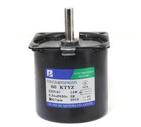 Moteur Moteur synchrone à aimant Permanent 60KTYZ, 220V, 14W, AC, arbre excentrique de 7mm, sans trou, réducteur de boîte de vitesses(220V 80rpm)