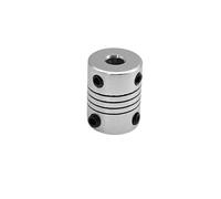 Moteur pas à pas CNC en alliage d'aluminium, 1 pièce, accouplement élastique RS, arbre souple, enroulement supérieur D25L30, trou intérieur 4/5/6/6,35/8/10/12 mm(6.35mm to 12mm)