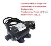 Moteur Pompe à eau DC 12V 240L/H Avec Connecteur Female 5.5mm*2.1mm Pour DIY G