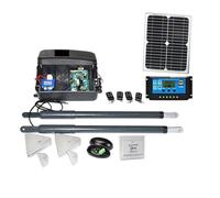 Moteur Portail Coulissant, Kit de moteur d'ouverture de porte battante, opérateur de porte à énergie solaire DC 12V, robuste(Kit4)