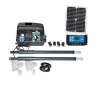 Moteur Portail Coulissant, Kit de moteur d'ouverture de porte battante, opérateur de porte à énergie solaire DC 12V, robuste(Kit3)