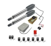 Moteur Portail Coulissant, Ouvre-porte automatique à engrenage à vis sans fin, robuste, avec caméra IP, moniteur, montre sur téléphone, for porte d'usine de 400KG(Kit 12)