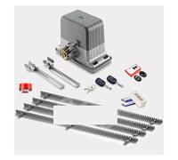 Moteur Portail Coulissant, Ouvre-porte coulissante roulante, Kit complet de 1800KG, ferme-porte flottante avec supports de 7/8m, photocellules lumineuses, contrôleur de porte Wi-Fi en option(7M kit 6)