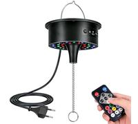Moteur pour Boule à Facettes avec Télécommande, 30 LEDs RGB, Vitesse Réglable, Mode Audio/Auto, Moteur Disco pour Boule Miroir 10-40 cm, Effet Lumière DJ Fête Mariage (Boule Non Incluse)