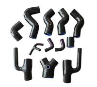 Moteur Radiateur de Tuyau Compatible Avec S4 RS4 Pour A6 B5 C5 2.7L Pour Bi-Turbo 1997 1998 1999 2000 2001 Kit Tuyaux De Tuyauterie En Silicone Tuyau De Radiateur Tuyau D'eau De Refroidissement(Black)