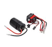 Moteur RC brossé ESC Combo 550 29T, ESC bidirectionnel étanche à couple élevé avec ventilateur de refroidissement pour voiture 1/10 RC SCX10 noir rouge fer cuivre