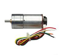 Moteur Réducteur DC 12V avec Encodeur 280RPM(JGA25-370-1260-45K) | Rapport 21.4K, 280RPM à pour vide, encodeur intégré, contrôle pour précis, pour idéal pour voiture équilibrée