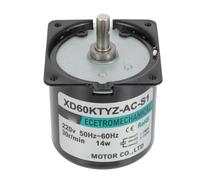 Moteur Réducteur de Vitesse 220v 14w 30rpm, Couple Élevé | Fer et Cuivre, Intégration Facile, pour Actionneurs de Valve et Machine à Hot-dog, Noir