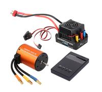 Moteur Sans Balai éTanche 3650 4300KV avec Carte de Programmation Lipo ESC 60A 2-4S Ensemble Combiné pour Camion de Voiture 1/10 TéLéCommandéE