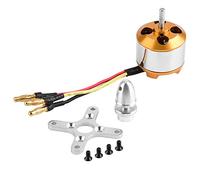 Moteur sans balais 2814 1000 KV 1400 KV pour avion RC à ailes fixes, moteur sans balais à forte poussée de 2 kg, moteur compatible 3S et 4S pour modèles d’avions RC, avec base de (1400KV)