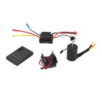 Moteur sans balais 3650 3100 KV, ESC 60 A avec Carte de Programmation et dissipateur Thermique, Moteur RC étanche ESC Combo pour Voiture RC 1:10, Construction en métal et