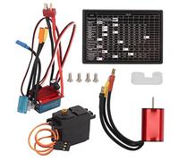 Moteur sans balais 4800KV 25A ESC avec engrenage métallique de 2.2kg, carte de programmation ESC, ensemble combiné sans balais pour voiture RC 1/16 1/18