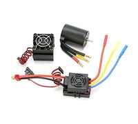 Moteur sans balais à 4 pôles étanche 3650 3900KV et ESC 60A avec dissipateur de chaleur, ensemble combiné pour voiture RC 1/10, moteur BLDC à 12 fentes à couple élevé avec protecti