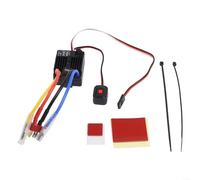 Moteur sans balais avec kit ESC 60 A pour voiture RC 1/10, 2-3S pour batterie, frein avant et arrière, protection contre la surchauffe, contrôle robuste pour la compétition et l'escalade (noir)
