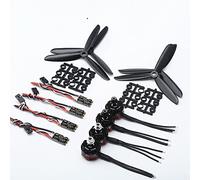 Moteur sans balais Compatible RS2205 2205 2300KV CW CCW Compatible avec RC Qav250 x210 avec LittleBee 20A 30A Blheli_s ESC Compatible avec Le Drone de multicoptères(2205 20A 5045 4PCS)