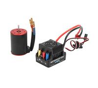 Moteur sans balais étanche 3650 2300 KV avec carte de programme ESC 60 A | Kit ESC haute performance avec moteur sans balais étanche pour voiture RC 1/8 1/10. Réservoir de radiateur en aluminium usiné