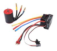 Moteur sans balais étanche 3650 3100KV avec régulateur électronique 60 A, ensemble combo haute performance 900 W pour voiture RC 1/10, incluant une prise de 4 mm et un câble long.