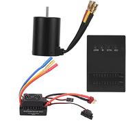 Moteur sans balais étanche 3650 4500KV avec régulateur de vitesse 60A et carte de programmation pour voiture RC 1/8 et 1/10, conception à 4 pôles à couple élevé, boîtier en alliage