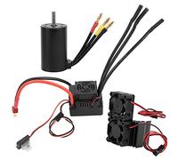 Moteur sans balais étanche 3660 3800 KV et variateur ESC 80 A en kit avec dissipateur thermique pour voiture RC 1/8, moteur haute vitesse pour véhicule télécommandé avec