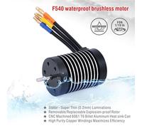 Moteur Sans Balais Étanche, 4 Pôles, 12 Fentes, Universel Pour 1/12 Rc, Voiture À Chenilles, Remplacement De Bricolage, Fiche Banane De 4mm