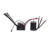 Moteur sans balais F540 4370KV avec ensemble ESC étanche 60 A, connecteur banane doré 4 mm - Combo moteur/ESC pour voitures RC à l’échelle 1/10, couple élevé, conception à 12 pôles (3300 kf)