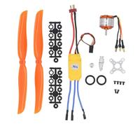 Moteur sans balais Outrunner A2212 1400 KV, moteur sans balais pour RC avec variateur 30 A et ensemble d'hélices 8060, compatible avec des batteries LiPo 2 à 3S pour avion RC,