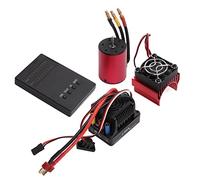 Moteur sans balais S3650 3100KV avec variateur 60 A, ensemble de moteur RC étanche pour voiture RC 1/10 2S, comprenant un dissipateur thermique et une carte de programmation pour